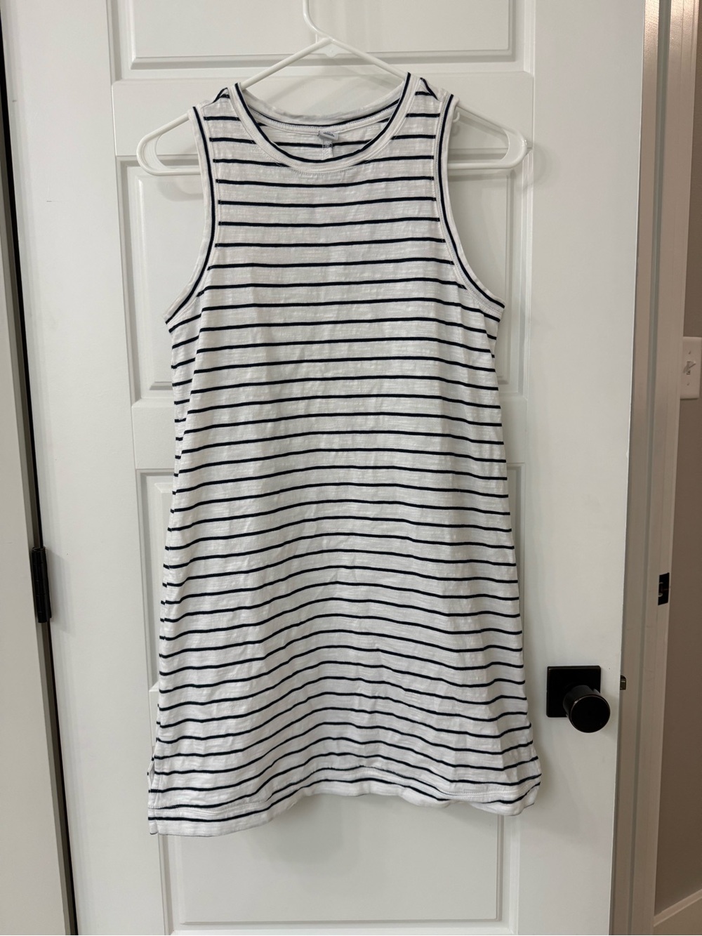 Old Navy Striped Tank Top Dress - White with Navy Stripes